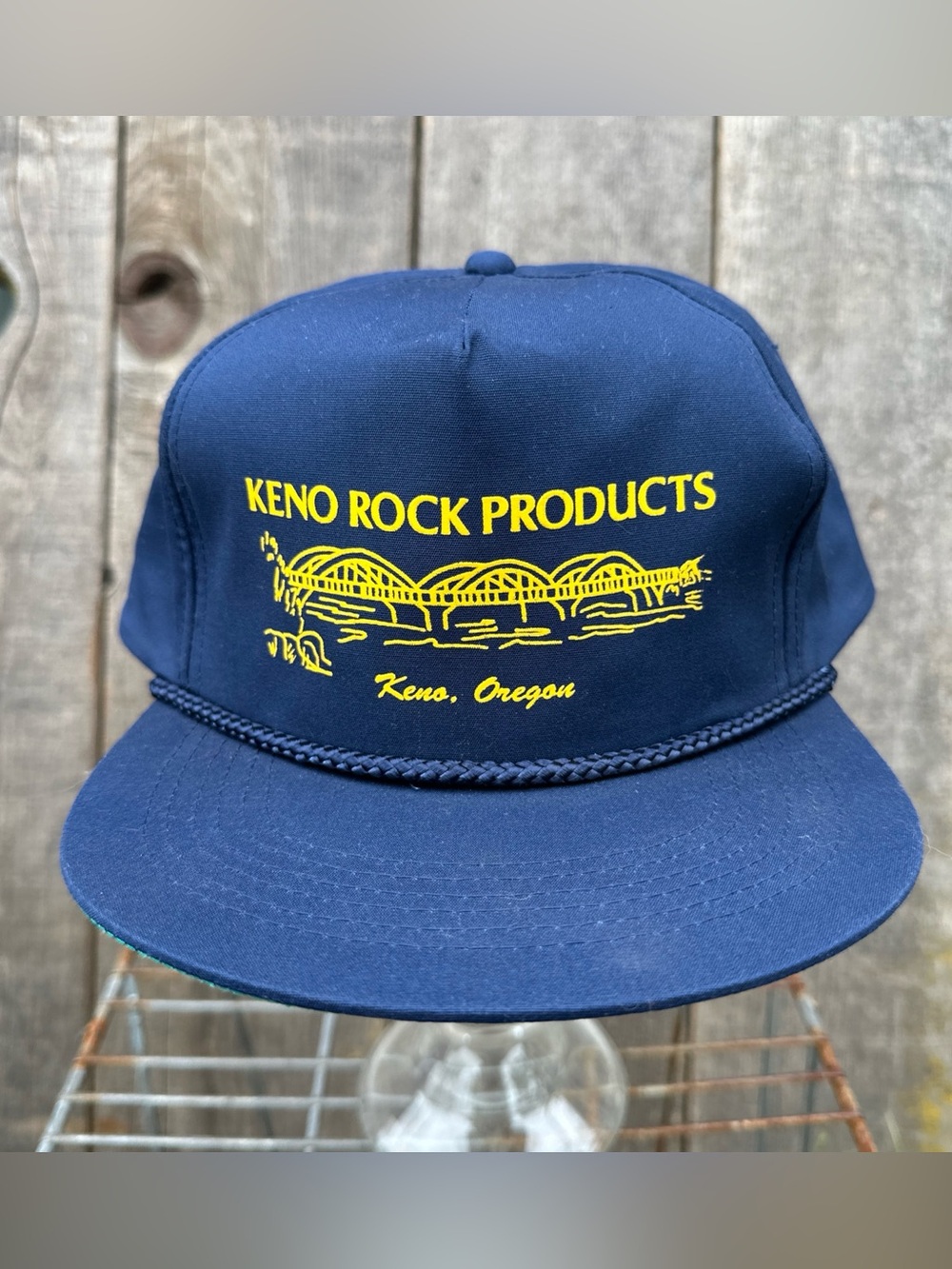 Vintage Keno Rock Products Oregon Braid Cord Snapback